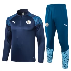 Manchester City FC Lasten Verryttelypuku 2023-24 - 1-4 Zip Sininen