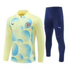 Manchester City FC Lasten Verryttelypuku 2024-25 - 1-4 Zip Keltainen