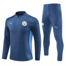 Manchester City FC Lasten Verryttelypuku 2024-25 - 1-4 Zip Sininen
