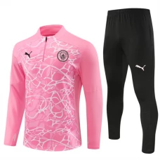 Manchester City FC Lasten Verryttelypuku 2024-25 - 1-4 Zip Vaaleanpunainen