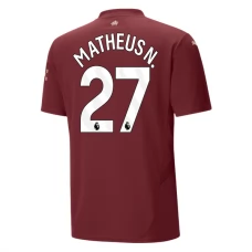 Manchester City FC Matheus N. 27 Kolmas Pelipaita 2024-25 Jalkapallo Pelipaidat Peliasut