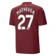 Manchester City FC Matheus N. 27 Kolmas Pelipaita 2024-25 Jalkapallo Pelipaidat Peliasut