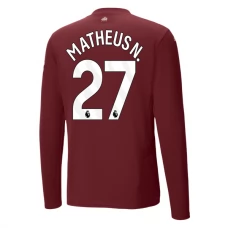 Manchester City FC Matheus N. 27 Kolmas Pelipaita 2024-25 Jalkapallo Pelipaidat Peliasut(L/S)