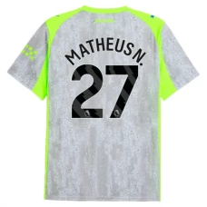 Manchester City FC Matheus N. 27 Kolmas Pelipaita 2025-26 Jalkapallo Pelipaidat Peliasut