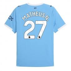 Manchester City FC Matheus N. 27 Kotipelipaita 2025-26 Jalkapallo Pelipaidat Peliasut