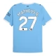 Manchester City FC Matheus N. 27 Kotipelipaita 2025-26 Jalkapallo Pelipaidat Peliasut