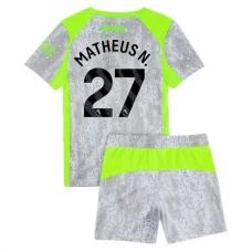 Manchester City FC Matheus N. 27 Lasten Kolmas Pelipaita 2025-26 Jalkapallo Pelipaidat Peliasut