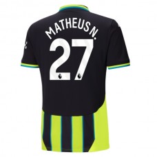 Manchester City FC Matheus N. 27 Vieraspelipaita 2024-25 Jalkapallo Pelipaidat Peliasut