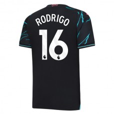 Manchester City FC Rodrigo 16 Kolmas Pelipaita 2023-24 Jalkapallo Pelipaidat Peliasut