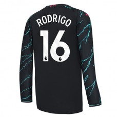 Manchester City FC Rodrigo 16 Kolmas Pelipaita 2023-24 Jalkapallo Pelipaidat Peliasut(L/S)