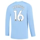 Manchester City FC Rodrigo 16 Kotipelipaita 2023-24 Jalkapallo Pelipaidat Peliasut(L/S)