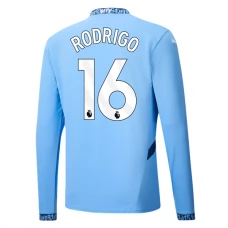 Manchester City FC Rodrigo 16 Kotipelipaita 2024-25 Jalkapallo Pelipaidat Peliasut(L/S)