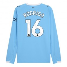 Manchester City FC Rodrigo 16 Kotipelipaita 2025-26 Jalkapallo Pelipaidat Peliasut(L/S)