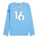 Manchester City FC Rodrigo 16 Kotipelipaita 2025-26 Jalkapallo Pelipaidat Peliasut(L/S)