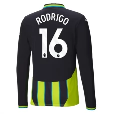 Manchester City FC Rodrigo 16 Vieraspelipaita 2024-25 Jalkapallo Pelipaidat Peliasut(L/S)