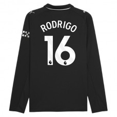 Manchester City FC Rodrigo 16 Vieraspelipaita 2025-26 Jalkapallo Pelipaidat Peliasut(L/S)