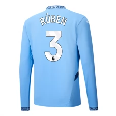 Manchester City FC Rúben 3 Kotipelipaita 2024-25 Jalkapallo Pelipaidat Peliasut(L/S)