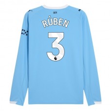 Manchester City FC Rúben 3 Kotipelipaita 2025-26 Jalkapallo Pelipaidat Peliasut(L/S)