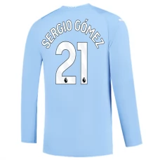 Manchester City FC Sergio Gómez 21 Kotipelipaita 2023-24 Jalkapallo Pelipaidat Peliasut(L/S)
