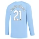 Manchester City FC Sergio Gómez 21 Kotipelipaita 2023-24 Jalkapallo Pelipaidat Peliasut(L/S)