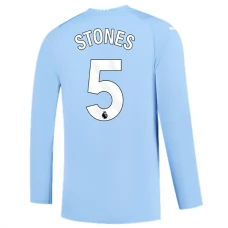 Manchester City FC Stones 5 Kotipelipaita 2023-24 Jalkapallo Pelipaidat Peliasut(L/S)