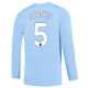Manchester City FC Stones 5 Kotipelipaita 2023-24 Jalkapallo Pelipaidat Peliasut(L/S)