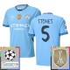 Manchester City FC Stones 5 Kotipelipaita Champions League With Patch 2024-25 Jalkapallo Pelipaidat Peliasut