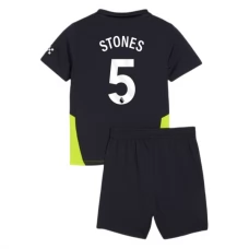 Manchester City FC Stones 5 Lasten Vieraspelipaita 2024-25 Jalkapallo Pelipaidat Peliasut
