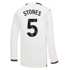 Manchester City FC Stones 5 Vieraspelipaita 2023-24 Jalkapallo Pelipaidat Peliasut(L/S)