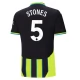 Manchester City FC Stones 5 Vieraspelipaita 2024-25 Jalkapallo Pelipaidat Peliasut