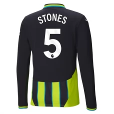 Manchester City FC Stones 5 Vieraspelipaita 2024-25 Jalkapallo Pelipaidat Peliasut(L/S)