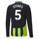 Manchester City FC Stones 5 Vieraspelipaita 2024-25 Jalkapallo Pelipaidat Peliasut(L/S)
