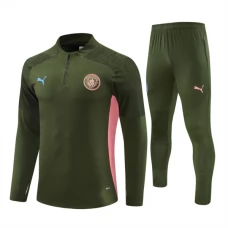 Manchester City FC Verryttelypuku 2024-25 - 1-4 Zip Vihreä