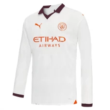 Manchester City FC Vieraspelipaita 2023-24 Jalkapallo Pelipaidat Peliasut(L/S)