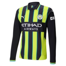 Manchester City FC Vieraspelipaita 2024-25 Jalkapallo Pelipaidat Peliasut(L/S)