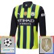Manchester City FC Vieraspelipaita Champions League With Patch 2024-25 Jalkapallo Pelipaidat Peliasut(L/S)