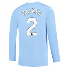 Manchester City FC Walker 2 Kotipelipaita 2023-24 Jalkapallo Pelipaidat Peliasut(L/S)