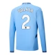 Manchester City FC Walker 2 Kotipelipaita 2024-25 Jalkapallo Pelipaidat Peliasut(L/S)