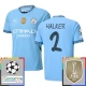 Manchester City FC Walker 2 Kotipelipaita Champions League With Patch 2024-25 Jalkapallo Pelipaidat Peliasut