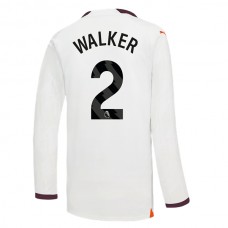 Manchester City FC Walker 2 Vieraspelipaita 2023-24 Jalkapallo Pelipaidat Peliasut(L/S)