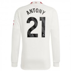 Manchester United FC Antony 21 Kolmas Pelipaita 2023-24 Jalkapallo Pelipaidat Peliasut(L/S)