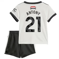 Manchester United FC Antony 21 Lasten Kolmas Pelipaita 2024-25 Jalkapallo Pelipaidat Peliasut