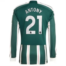 Manchester United FC Antony 21 Vieraspelipaita 2023-24 Jalkapallo Pelipaidat Peliasut(L/S)