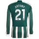 Manchester United FC Antony 21 Vieraspelipaita 2023-24 Jalkapallo Pelipaidat Peliasut(L/S)