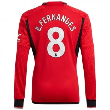 Manchester United FC B.Fernandes 8 Kotipelipaita 2023-24 Jalkapallo Pelipaidat Peliasut(L/S)