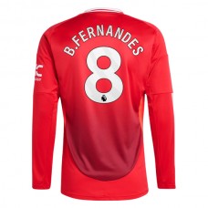 Manchester United FC B.Fernandes 8 Kotipelipaita 2024-25 Jalkapallo Pelipaidat Peliasut(L/S)