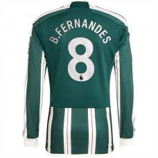 Manchester United FC B.Fernandes 8 Vieraspelipaita 2023-24 Jalkapallo Pelipaidat Peliasut(L/S)