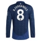 Manchester United FC B.Fernandes 8 Vieraspelipaita 2024-25 Jalkapallo Pelipaidat Peliasut(L/S)