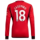 Manchester United FC Casemiro 18 Kotipelipaita 2023-24 Jalkapallo Pelipaidat Peliasut(L/S)