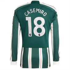 Manchester United FC Casemiro 18 Vieraspelipaita 2023-24 Jalkapallo Pelipaidat Peliasut(L/S)